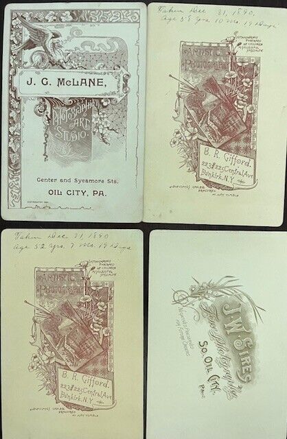 Late 1800\'s Cabinet Card Photographs -Various Studios- Ferris/Luver-Pennsylvania