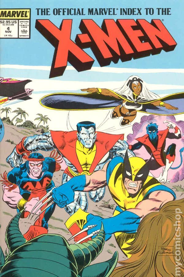 Official Marvel Index to the X-Men #4 VF 1987 Stock Image