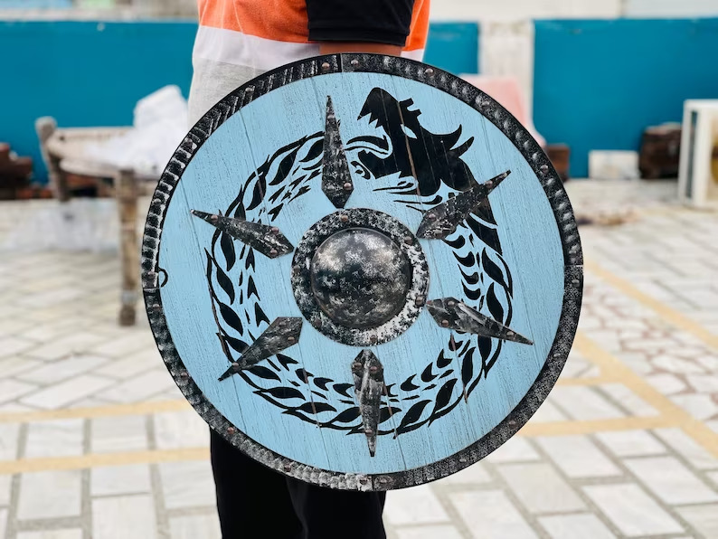 Dragon Shield | Viking Warrior Shield | Valhella Shield |Wall Decor Shield