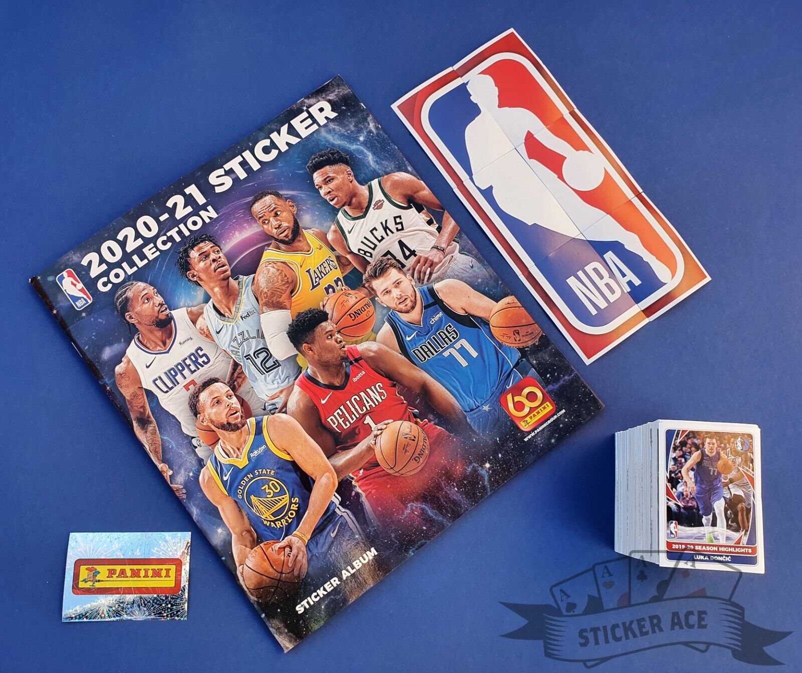 2020/21 NBA Basketball PANINI, Complete Loose Sticker Set + Empty Album