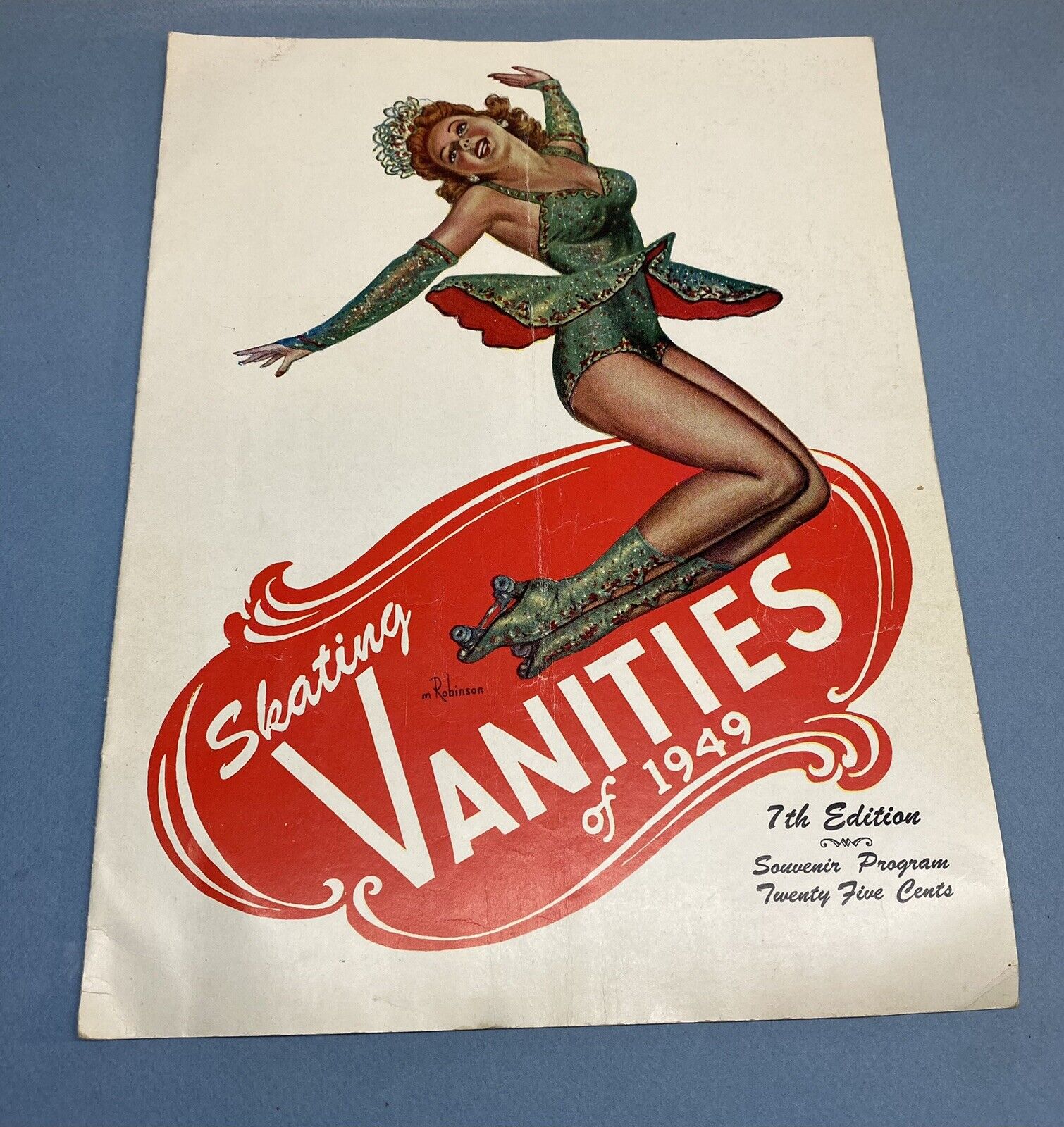 vintage Roller skating program Magazine - 1949 SKATING VANITIES - PINUP ART
