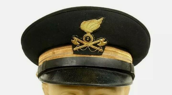 Replica WWII Royal Italian Army Engineers Officer Peaked Visor Cap - 2nd Regimen