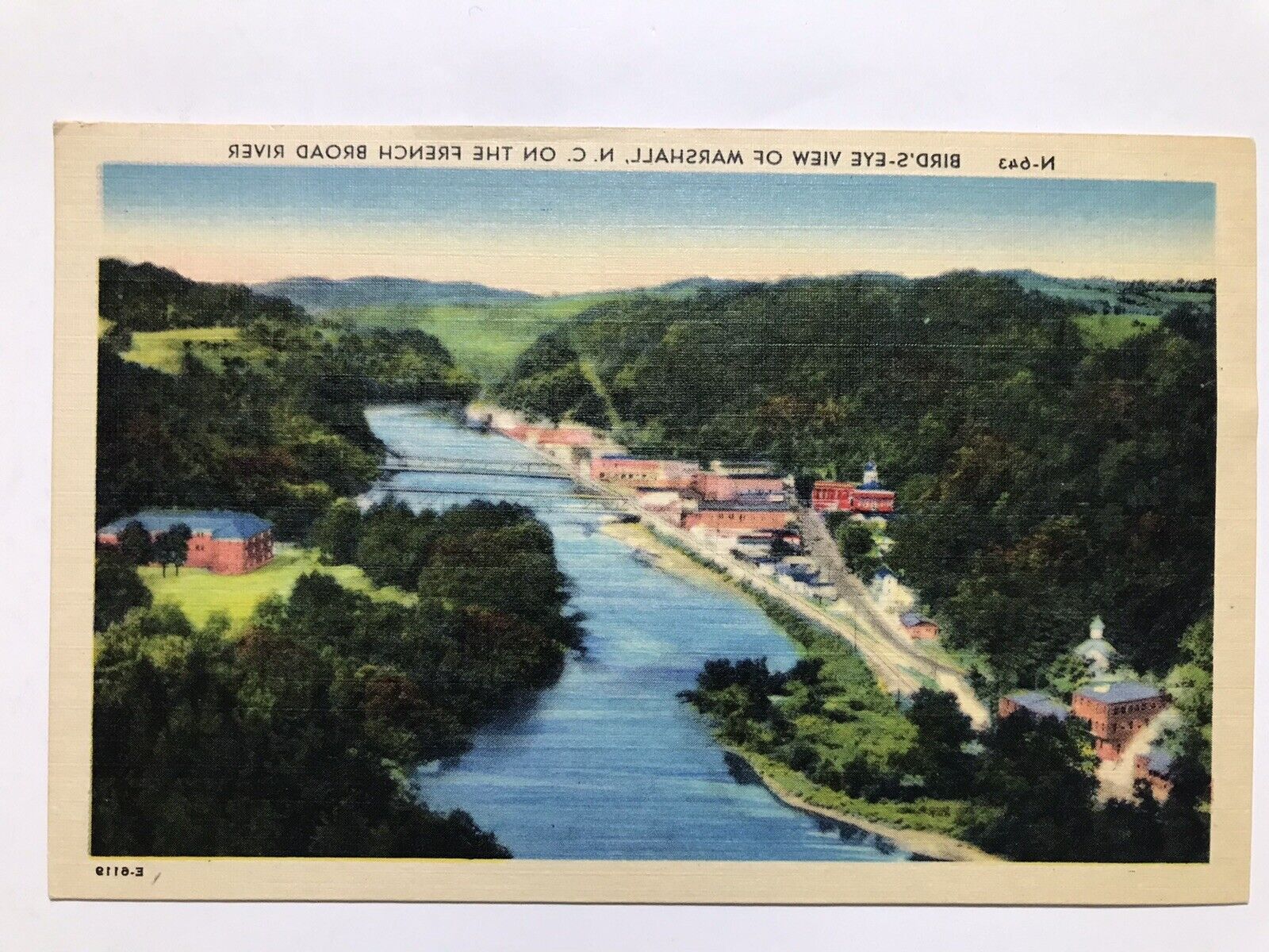 1930 Marshall N C French Broad River Postcard