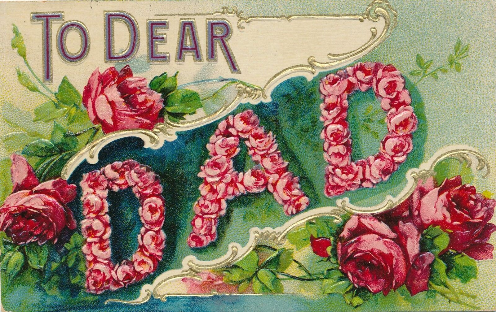 To Dear Dad Postcard