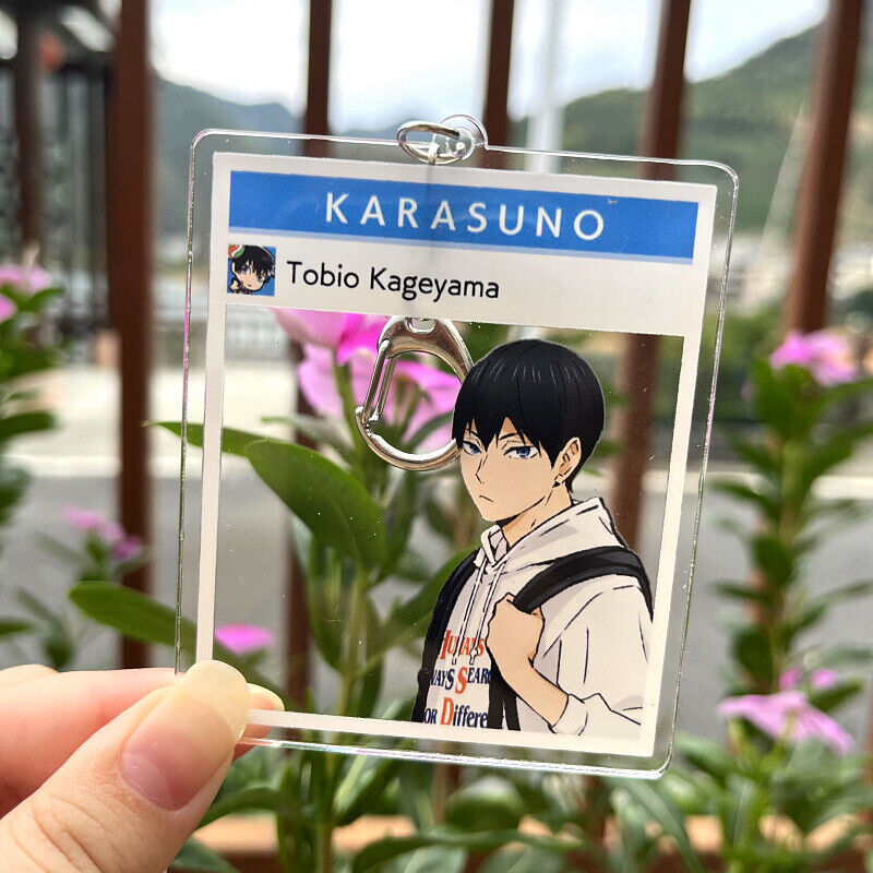 Haikyuu Tobio Kageyama Anime Bag Pendant Cute Keyring Group Photo Card Gift #3