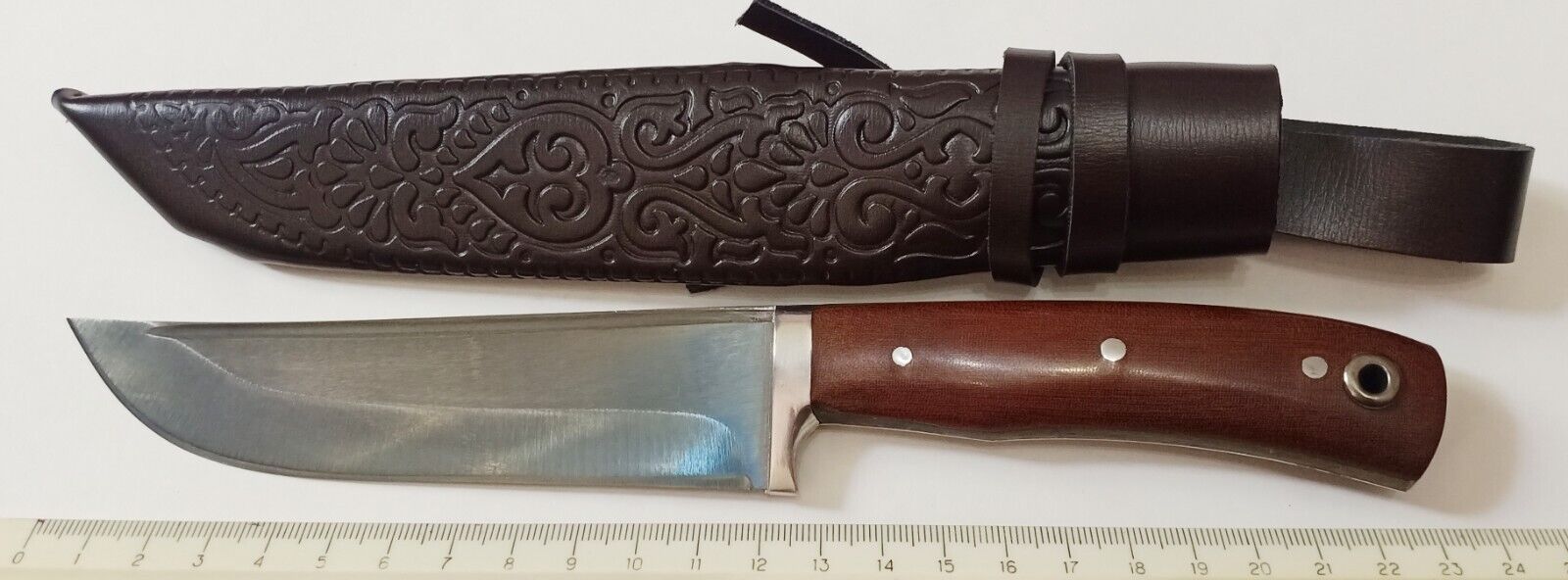 Uzbek national knife Pchak Pchok Pichok hunting style textolite handle handmade