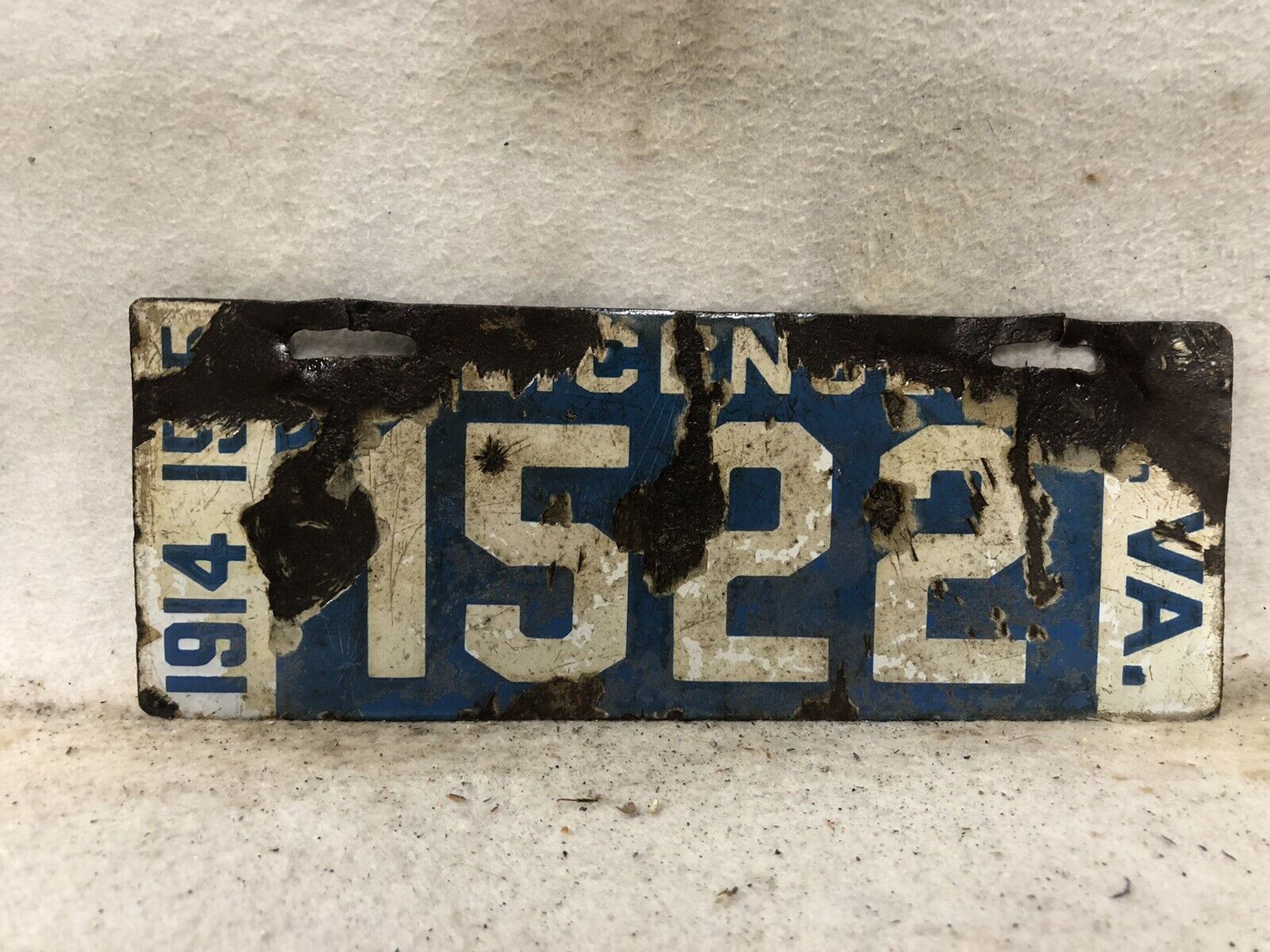 Vintage 1914 West Virginia License Plate