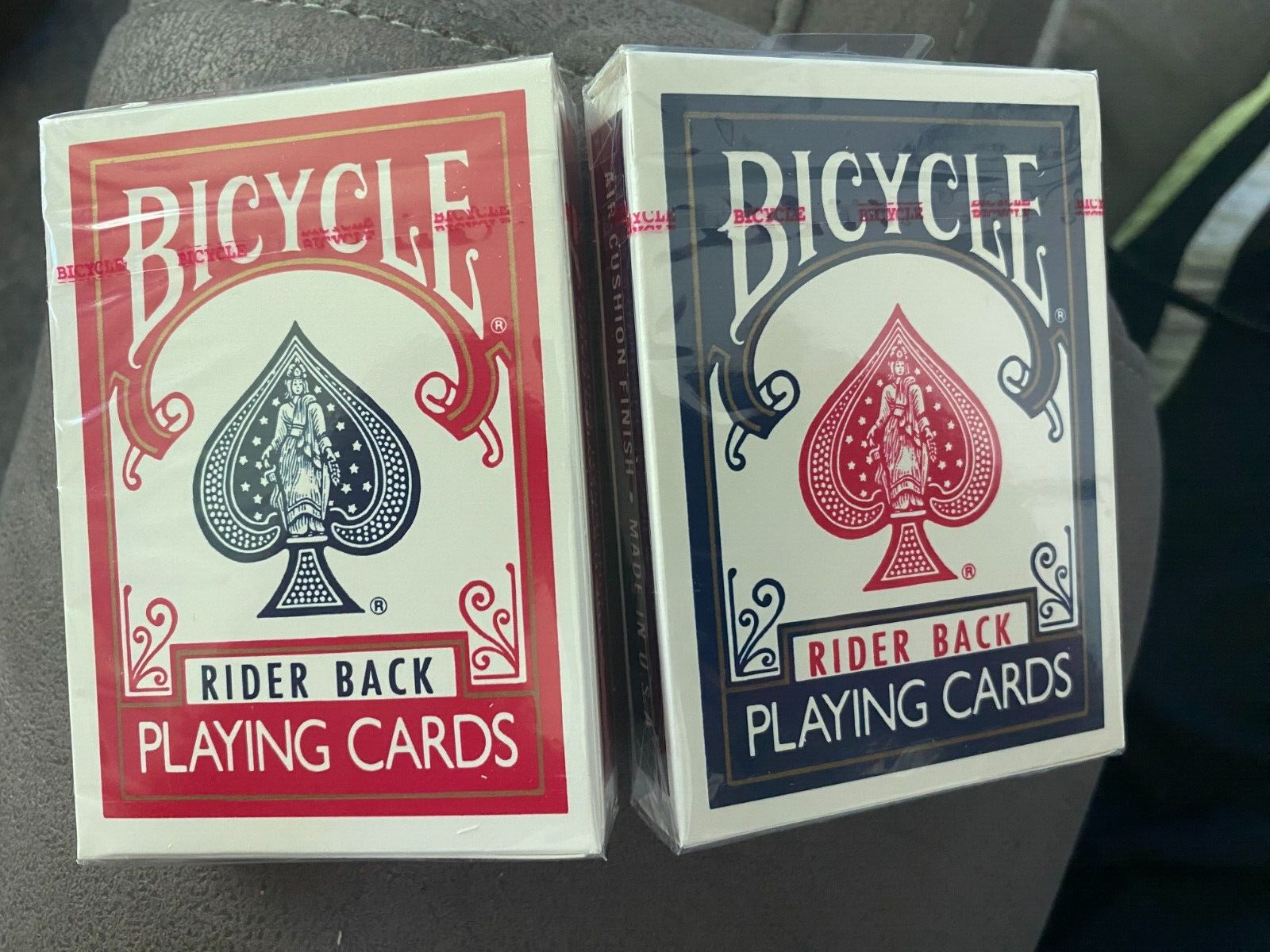 Vintage 2 Decks Bicycle Poker 808 Blue/Red Rider Back Playing Cards Sealed