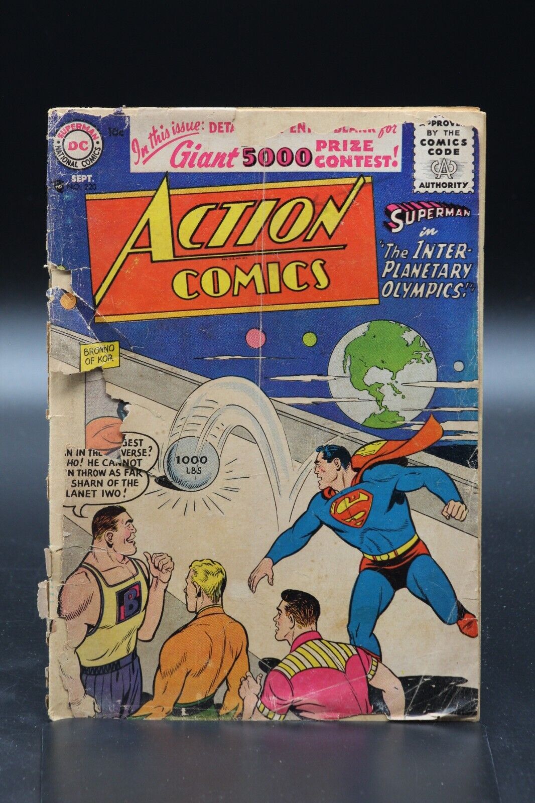 Action Comics (1938) #220 Al Plastino Superman Tommy Tomorrow Congo Bill Fair