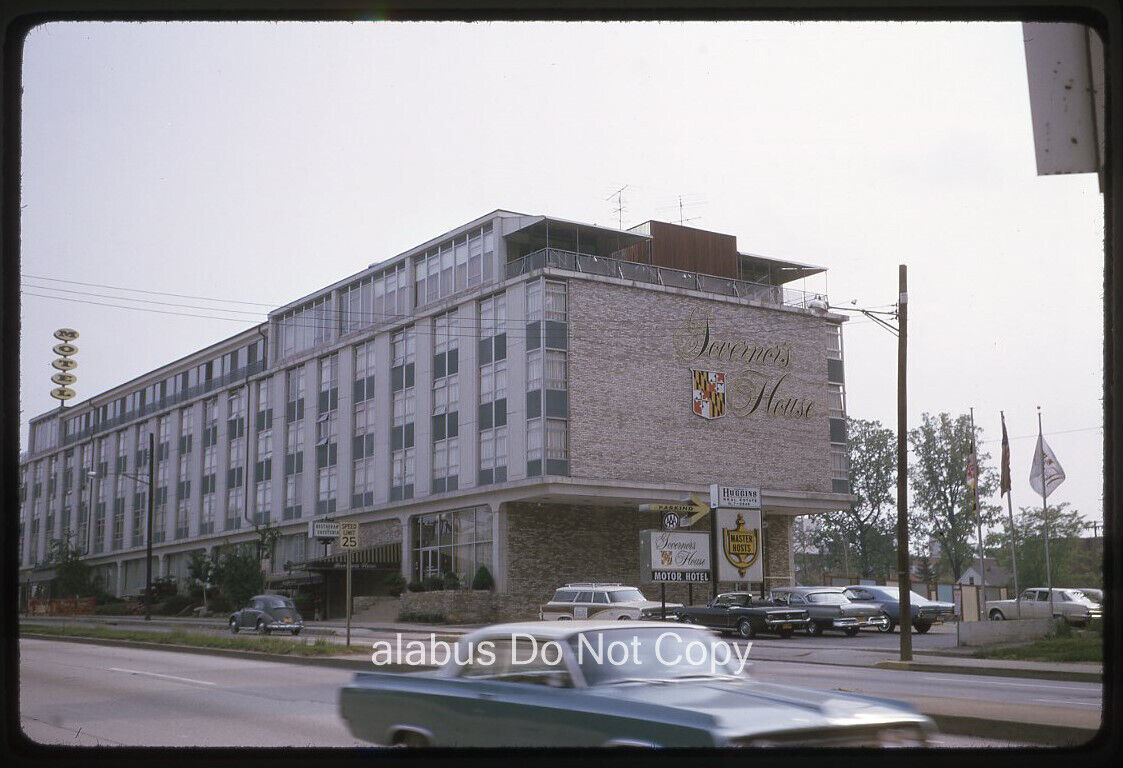 Orig 1965 SLIDE Street View of Governor\'s House Motor Hotel Washington DC Area