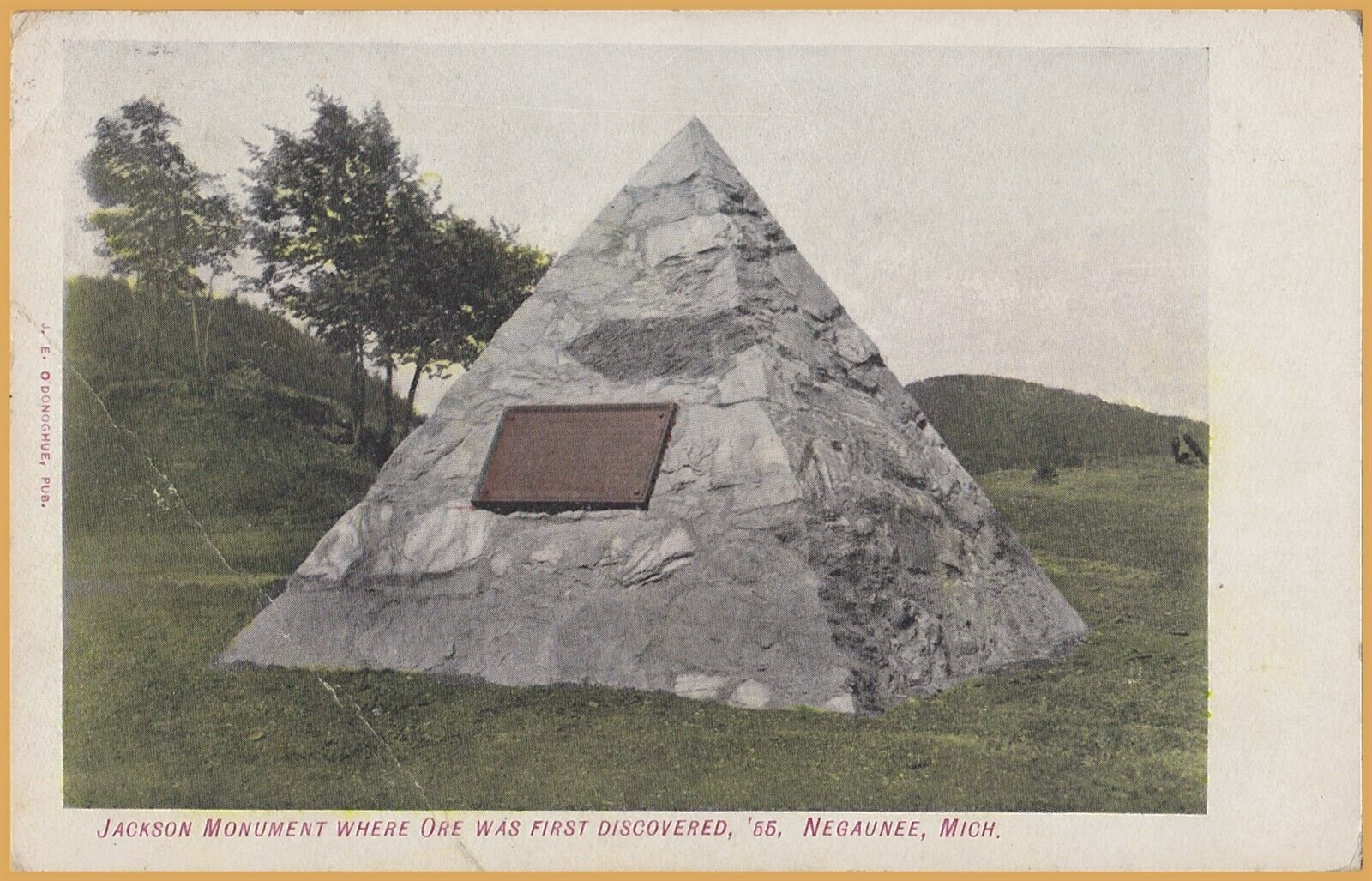 Negaunee, Mich., Jackson Monument where Ore was first discovered, '55- 1906