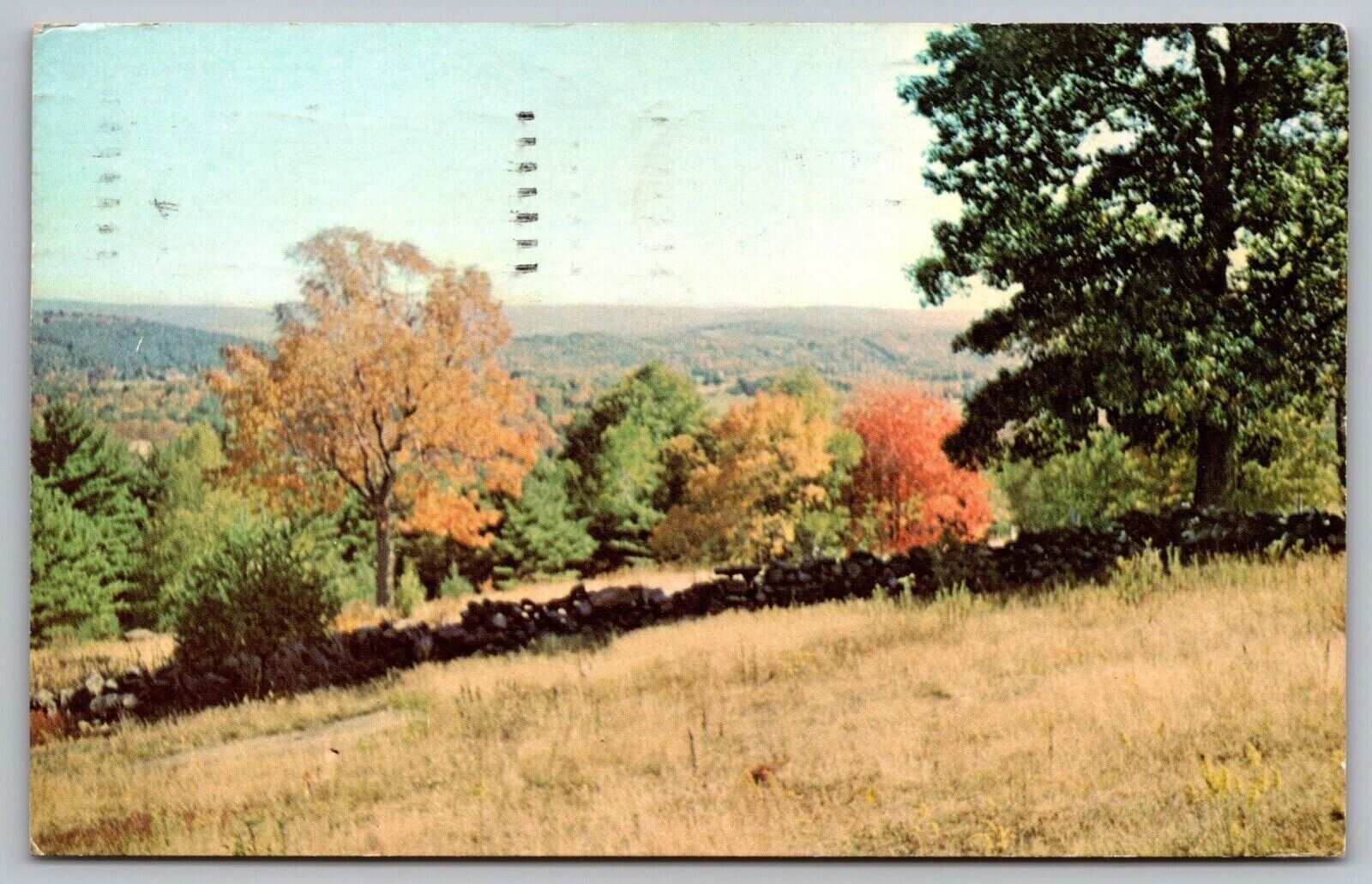 Springbrook Farm Camp Area Fall Colors Shelburne Center Massachusetts Postcard