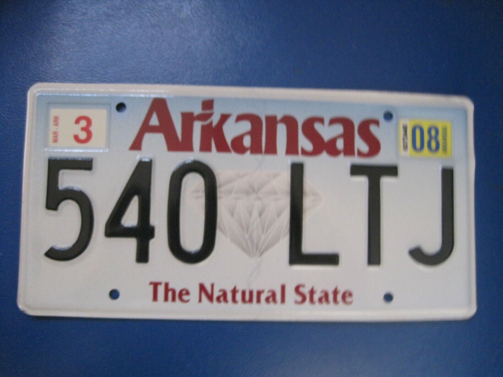 2008 Arkansas The Natural State 540 LTJ License Plate