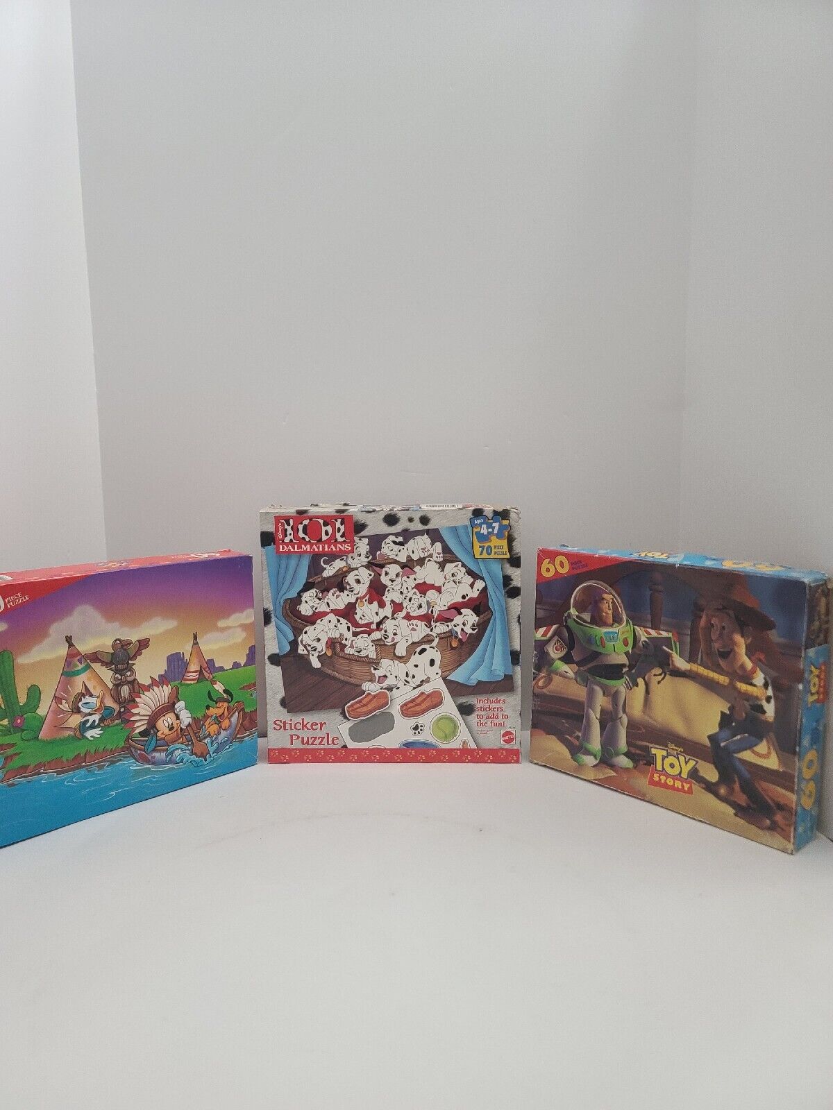LOF OF 3~DISNEY Vintage PUZZLES ~101 Dalmatians ~Toy Story~ Mickey And...