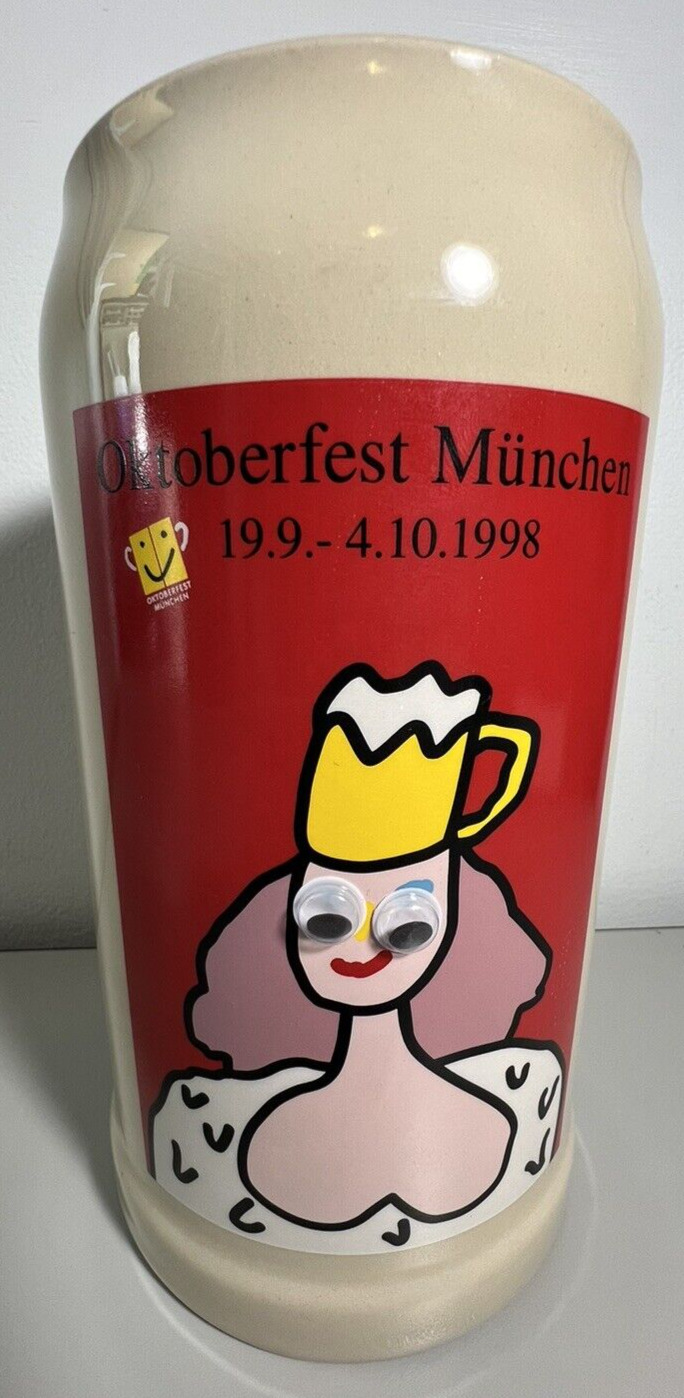 MUNICH OKTOBERFEST 1998 Vintage Beer Ceramic Stein Mug Munchen Jankowska