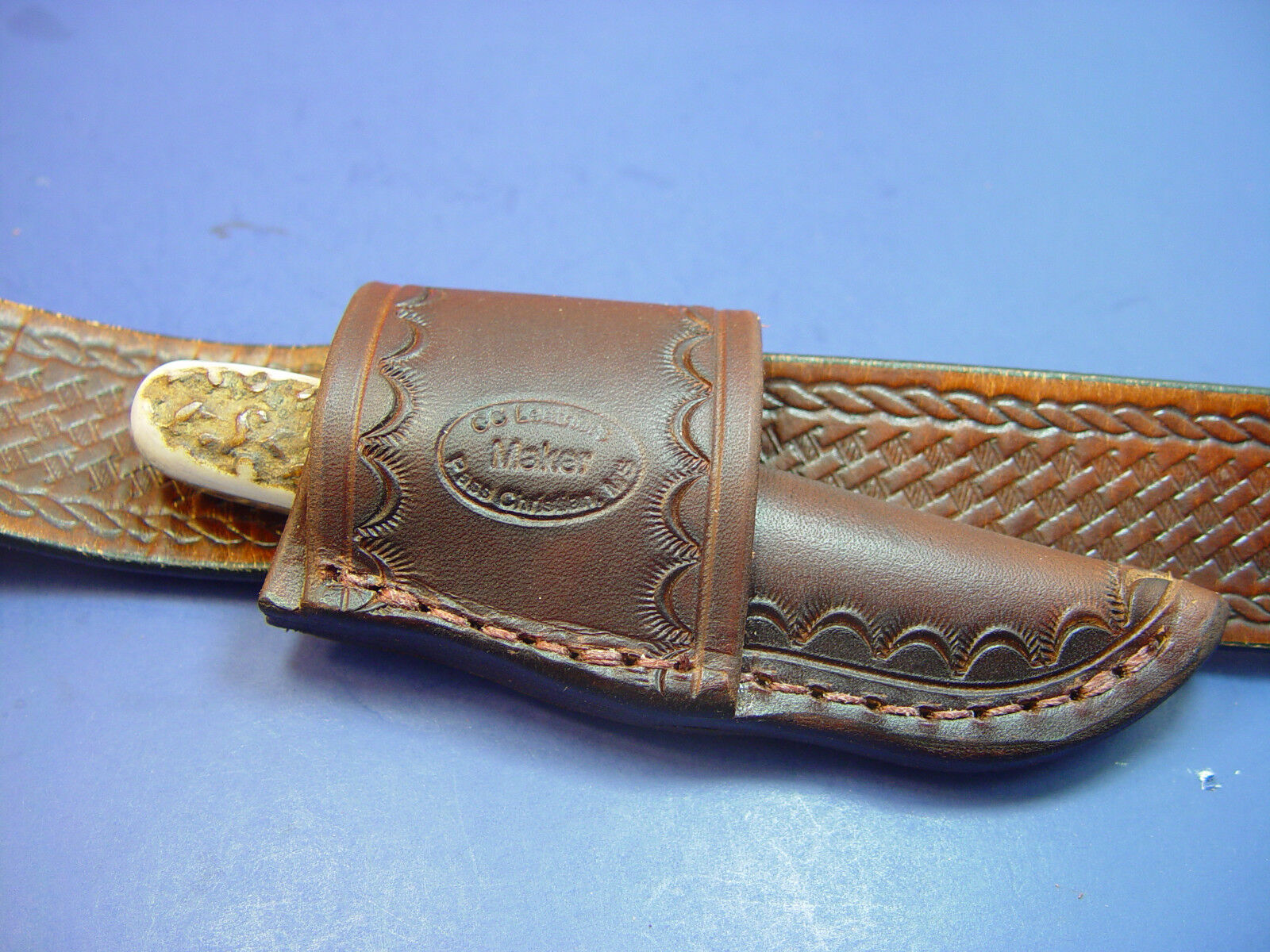 Custom Leather Crossdraw Sheath for ANZA TW-FE