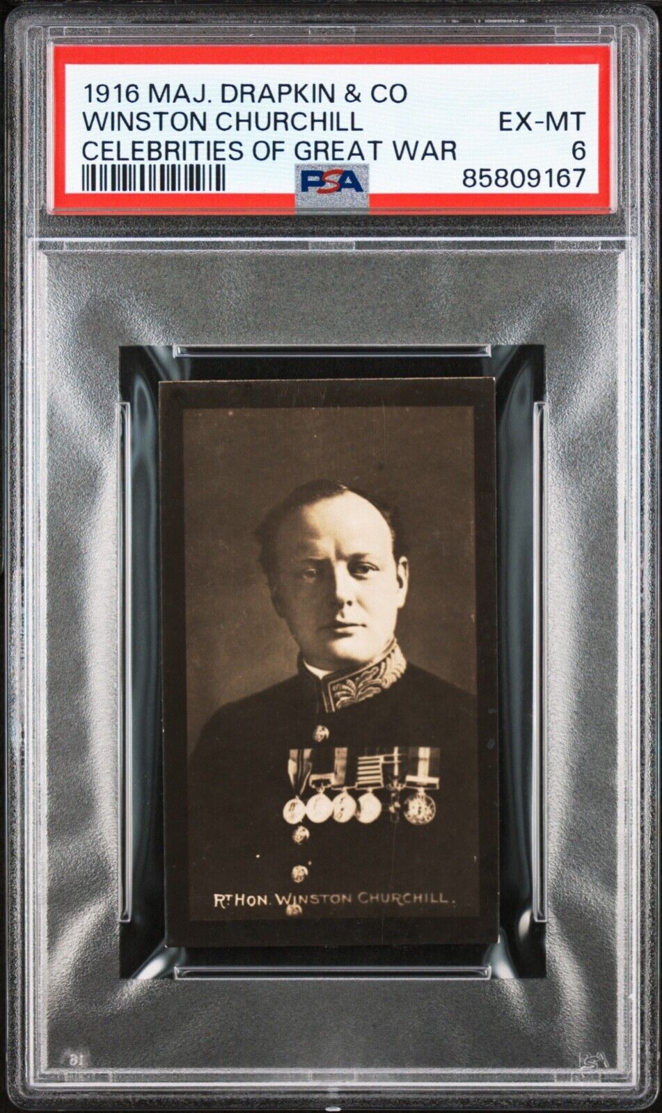 1916 Major Drapkin Winston Churchill PSA 6 *Celebreties of the Great War*