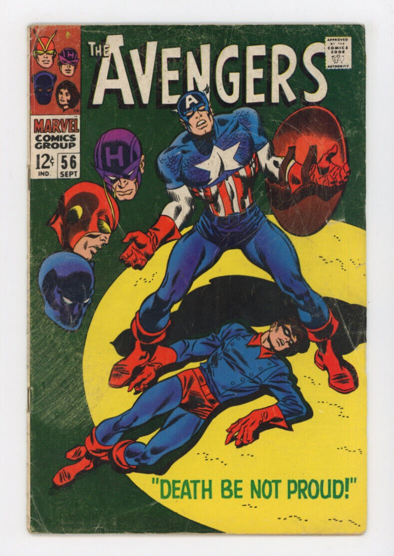 Avengers 56 death of Bucky storyline, affordable Marvel silver age