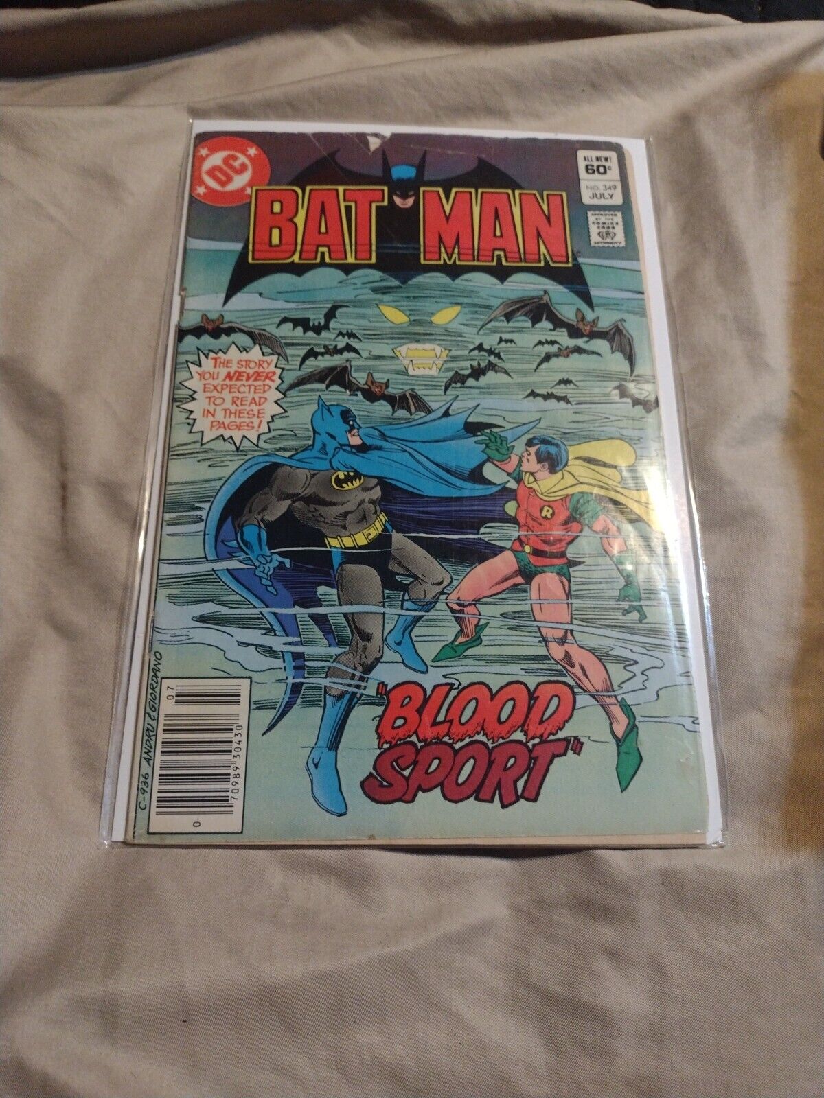 DC BATMAN #349 1982 Bronze Age Ross Andru cover Robin appearance Higher Grade