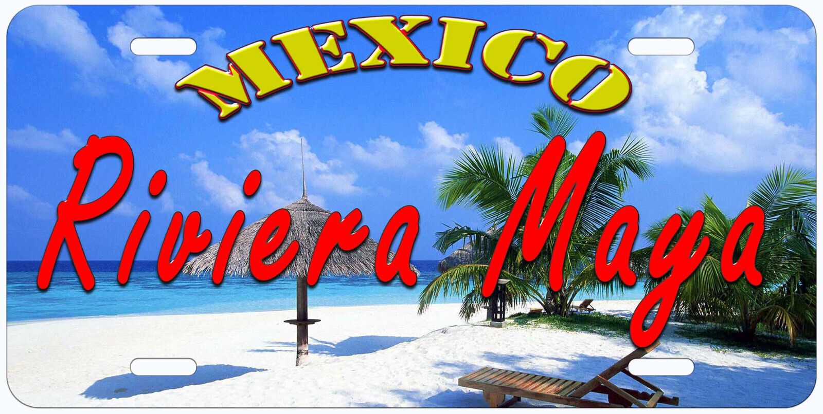 Riviera Maya Mexico Aluminum Novelty Car License Plate