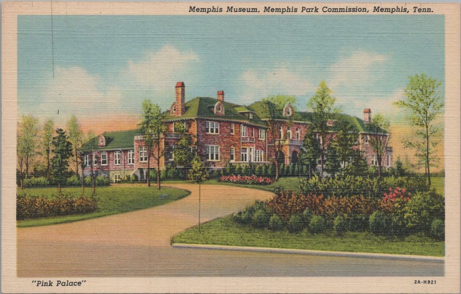 Postcard Memphis Museum Memphis Park Commission Memphis TN 