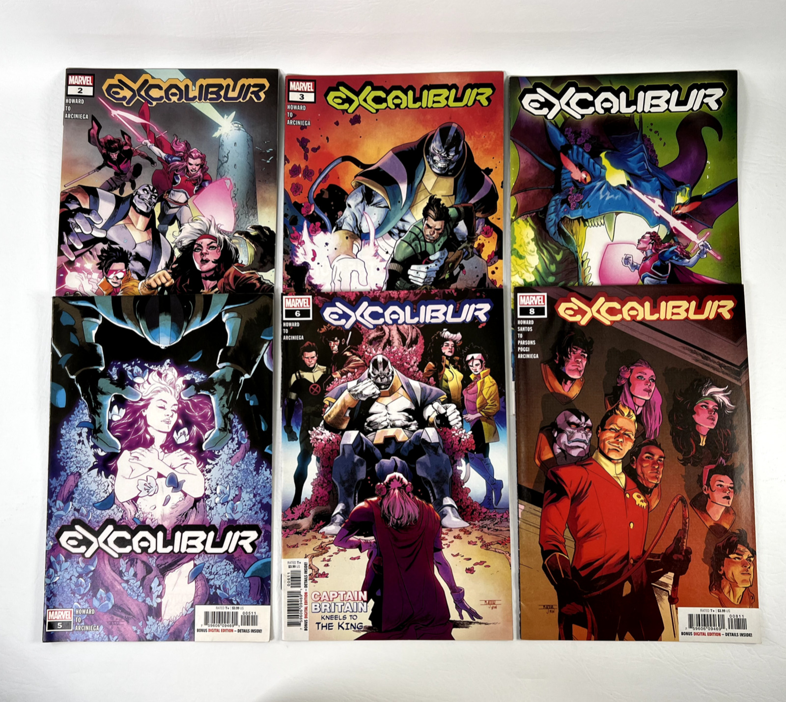 Excalibur (2020) 2-6 & 8 Lot of 6 Marvel Comics   Modern Era  Mid- High Grade