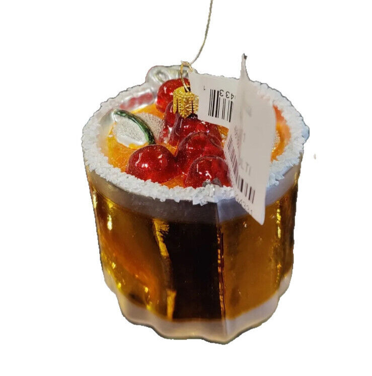 New neiman marcus Old-Fashioned Drink Glass christmas Ornament Sold out