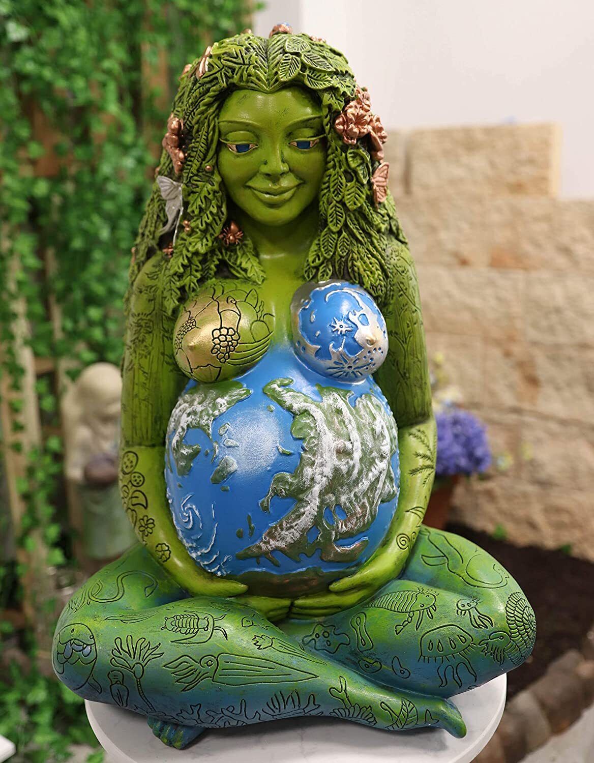Ebros 24 Inches Tall Millennial Gaia Mother Earth Goddess Statue by Oberon Zell