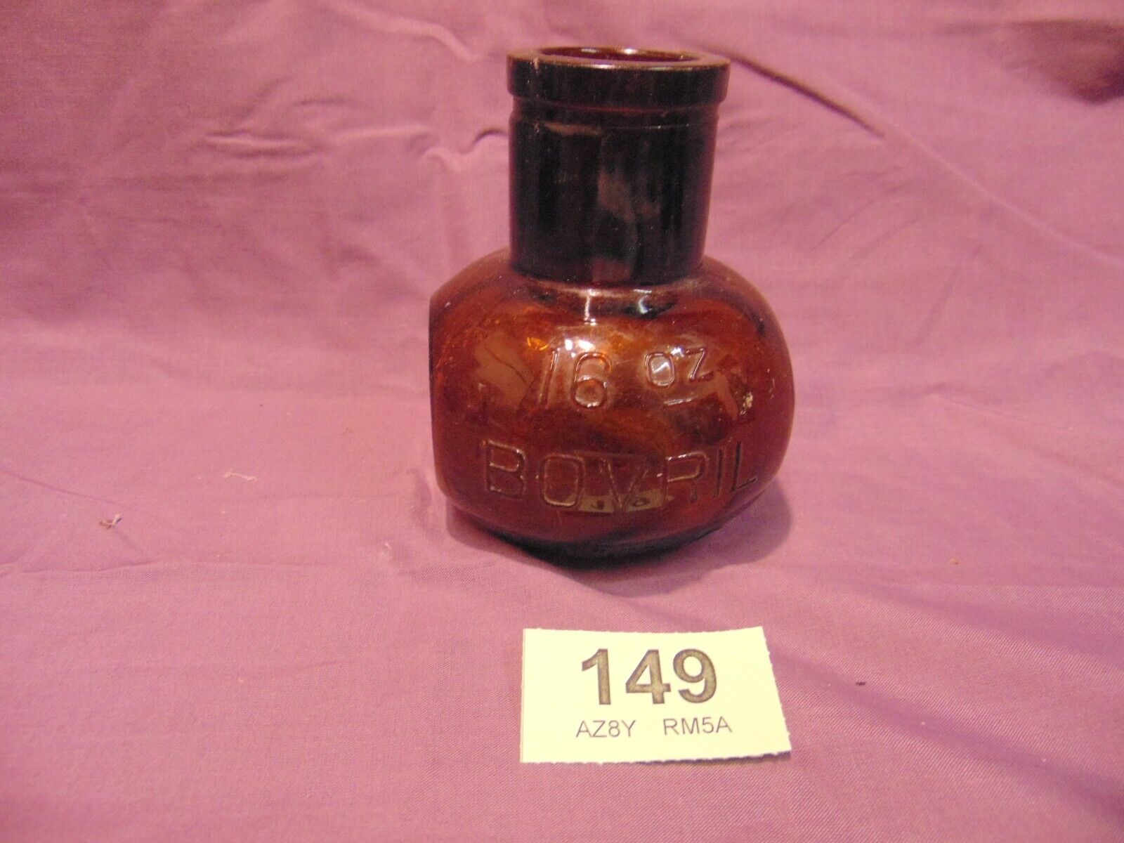 Vintage Brown Glass 16oz Bovril Bottle ref 149