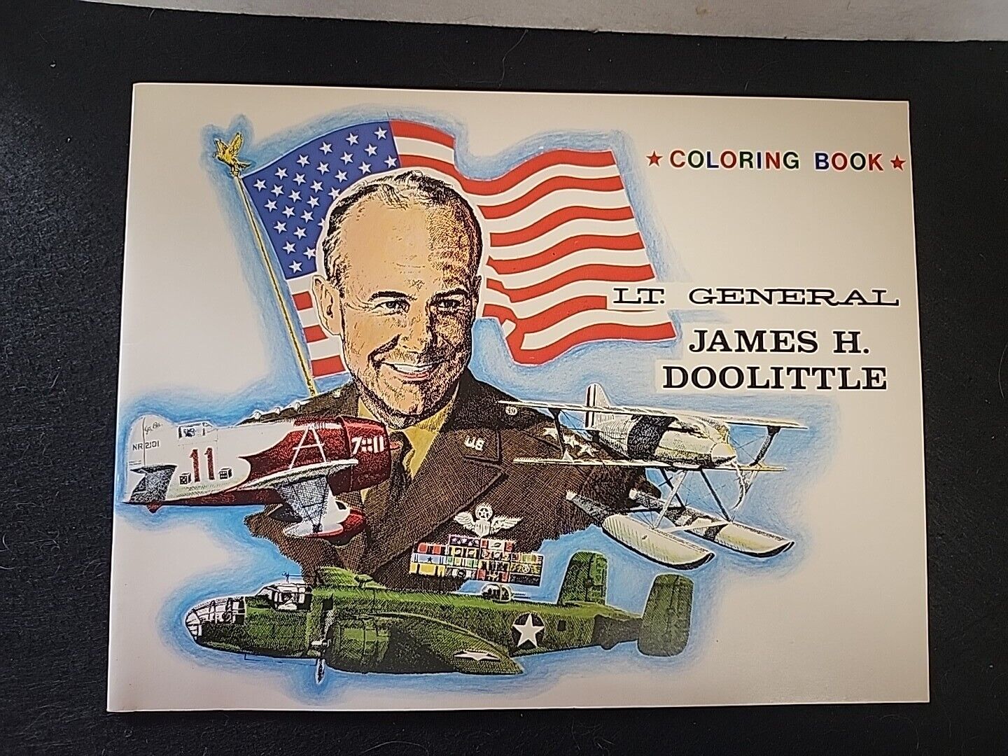 Lt. General James Doolittle 3 Star General Activity Color Book Soft Bound