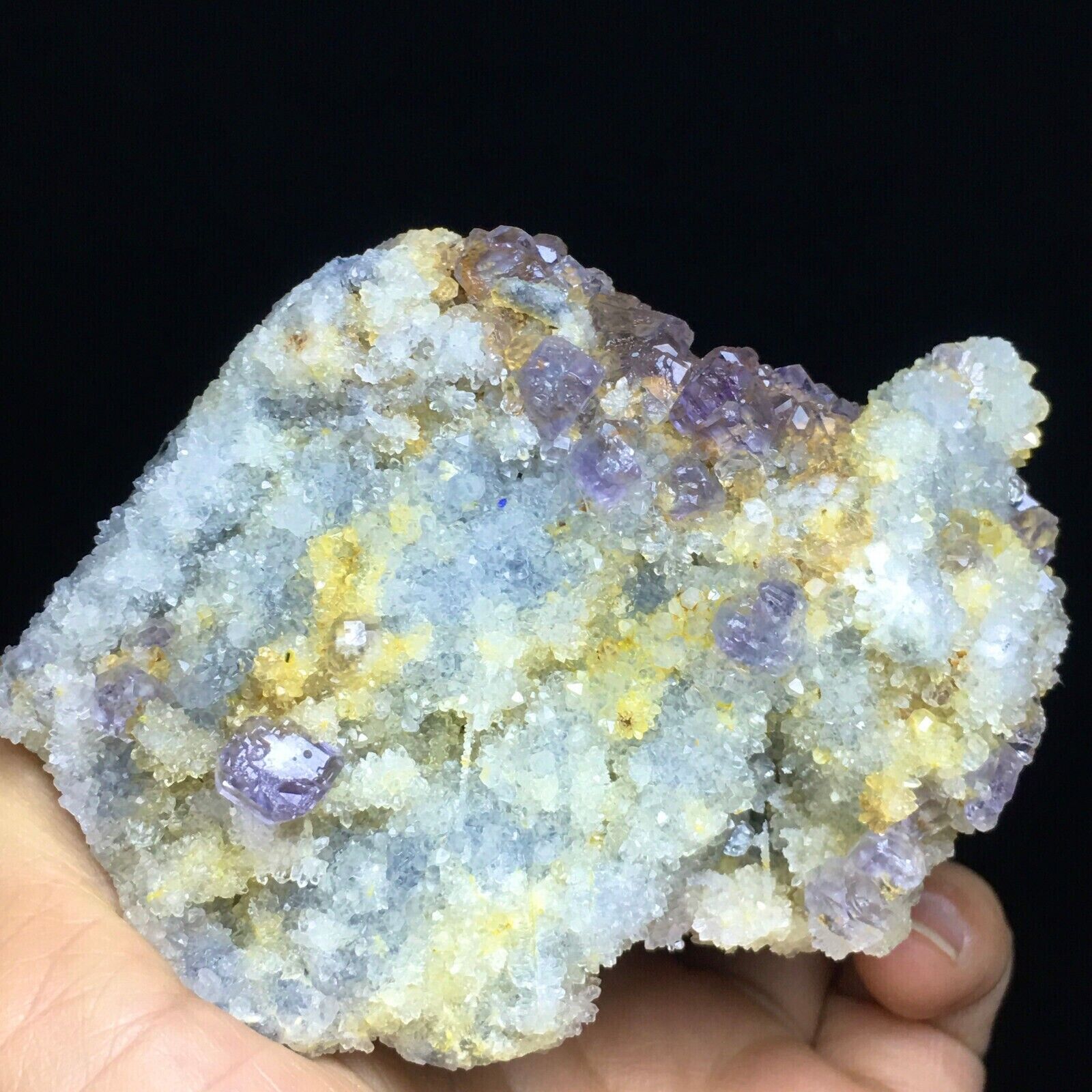 300g Natural Transparent Gem Level Dark Purple Fluorite Mineral Specimen/China