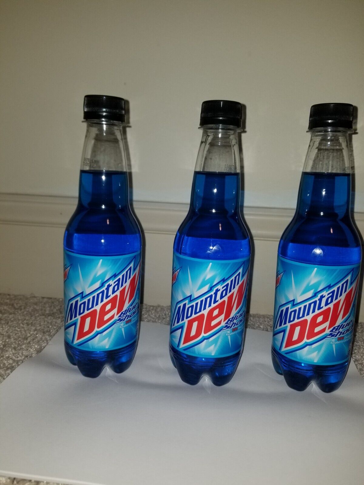 Mountain Dew Blue Shock - Three Bottles (3)  (Malaysian Exclusive Rare)*