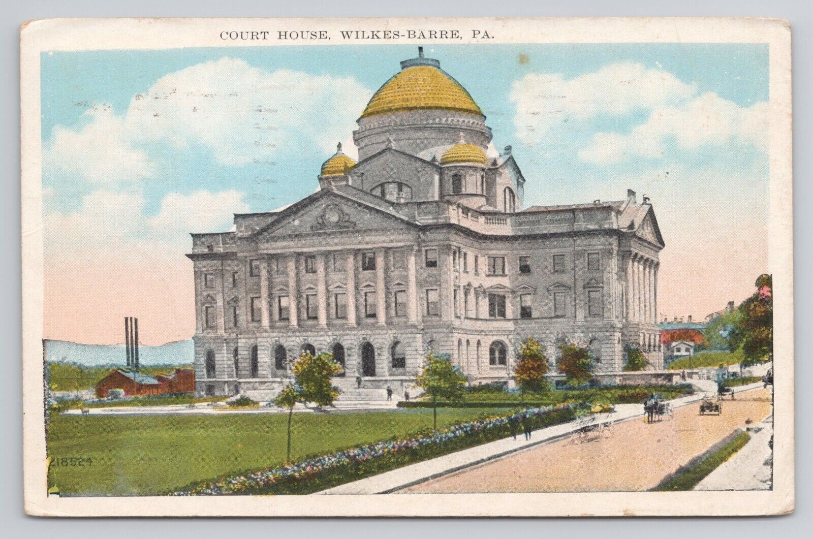 Postcard Court House Wilkes Barre Pennsylvania 1936