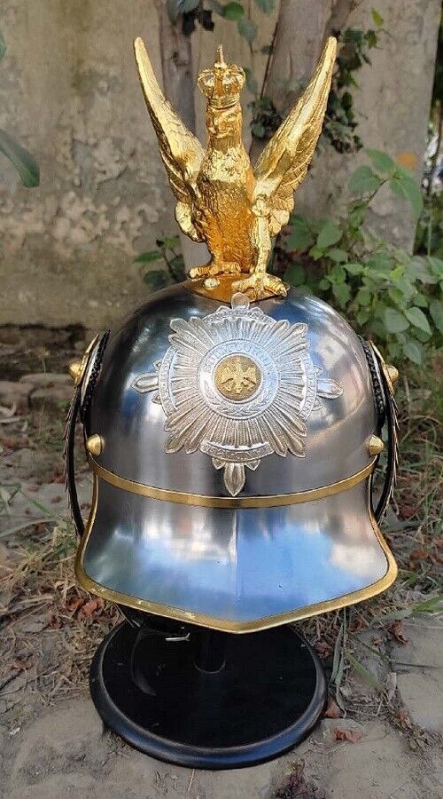 Imperial Russian Horse Guard Officers\'s Helmet- German Picklehaube Helmet Christ