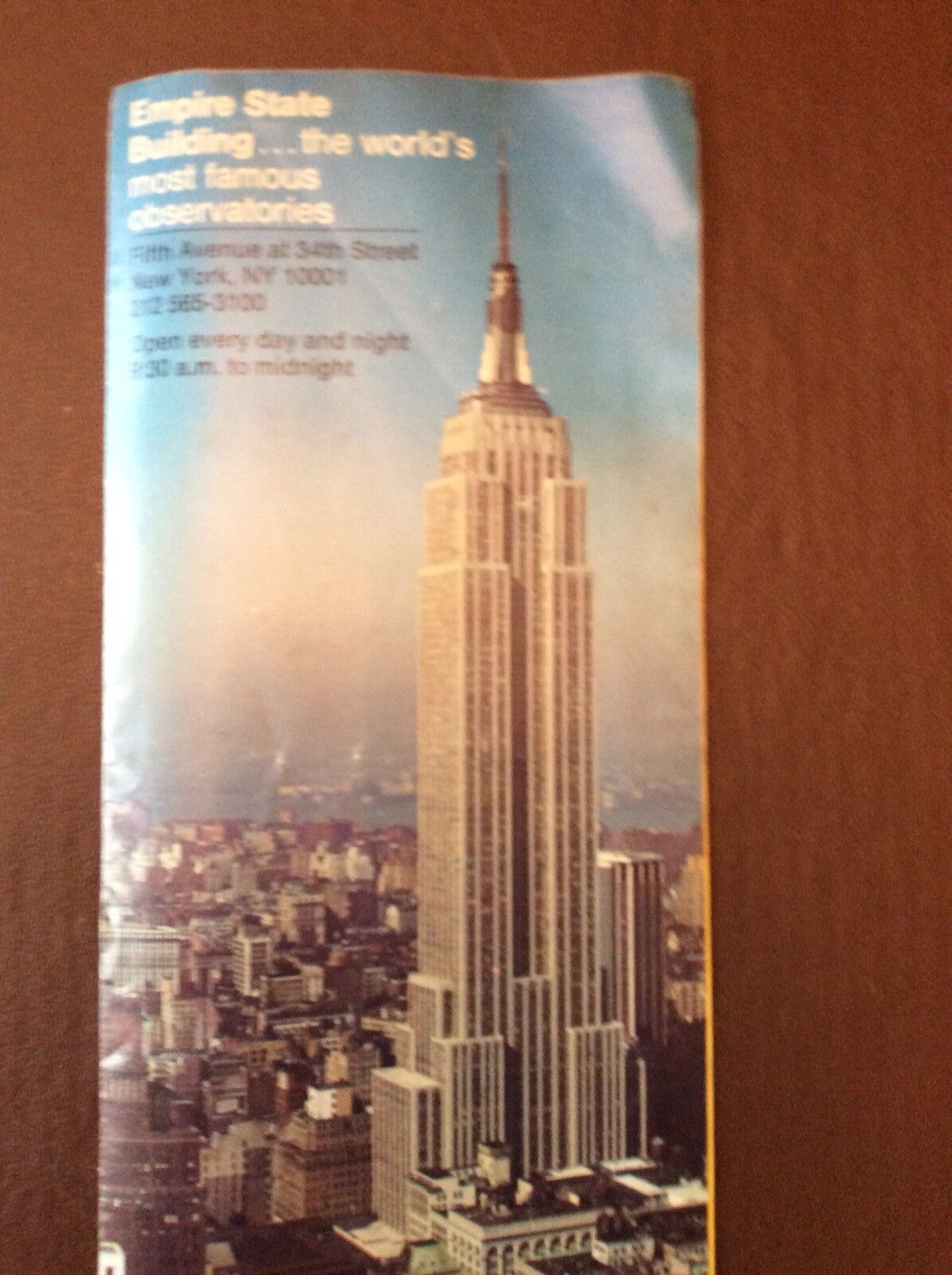 Q2d Ephemera Undated Empire State Building New York Leaflet