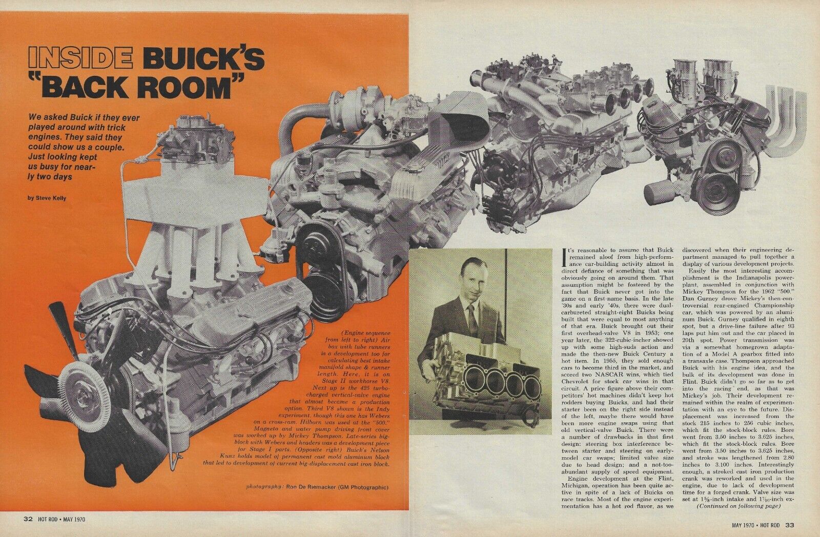 1970 Buick Experimental Engine Vintage Magazine Article Ad Stage I II 425 Turbo