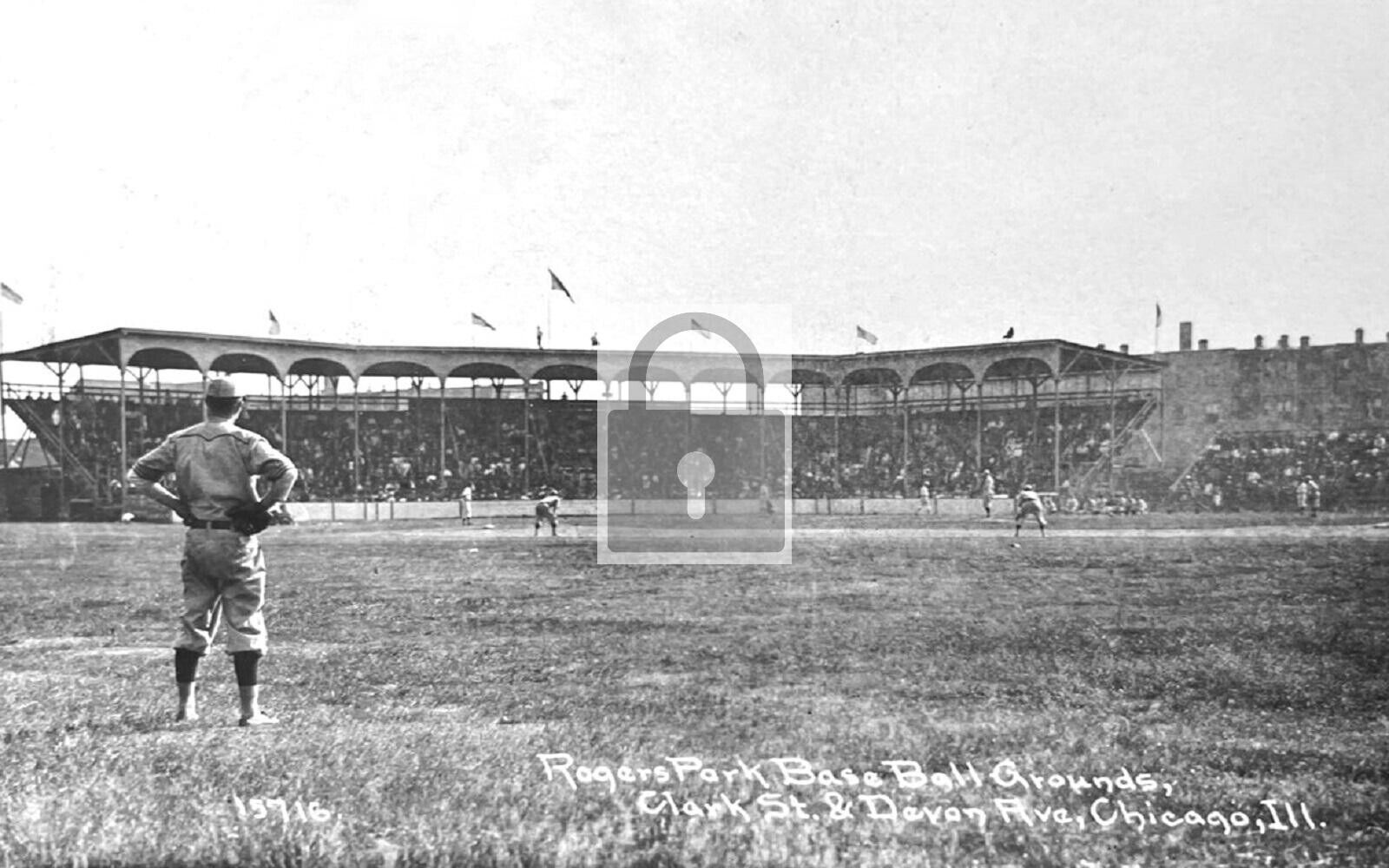 Rogers Park Baseball Field Chicago Illinois IL Reprint Postcard