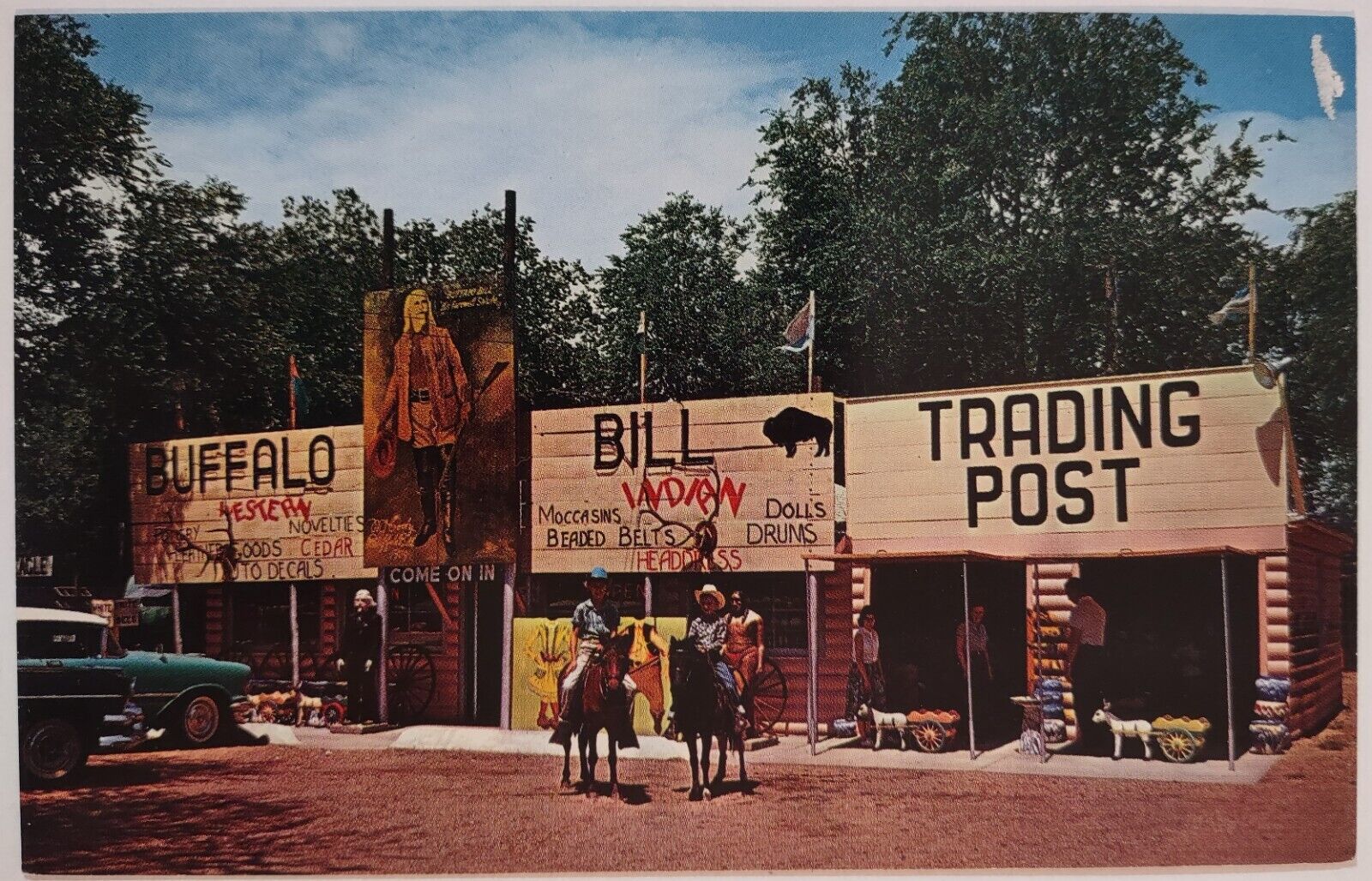 Vintage Postcard Buffalo Bills Trading Post North Platte Nebraska