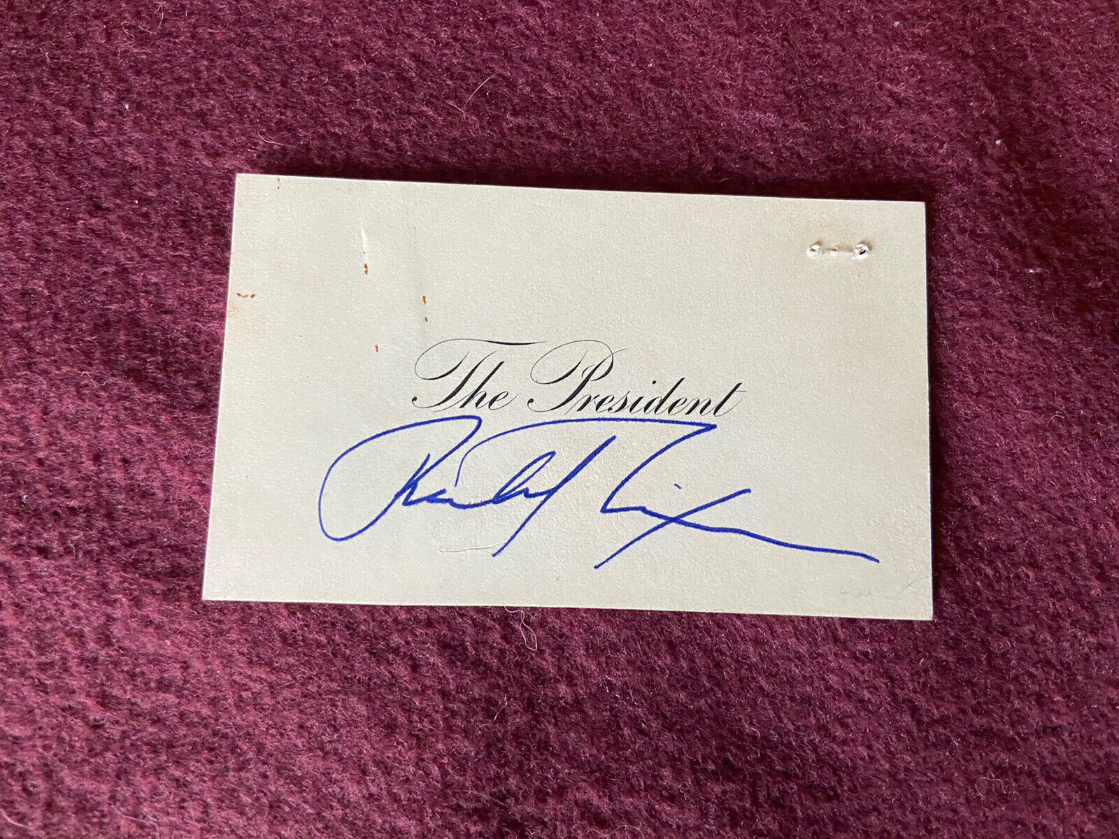 President Richard Nixon Signed “The President” White House Card - Rare
