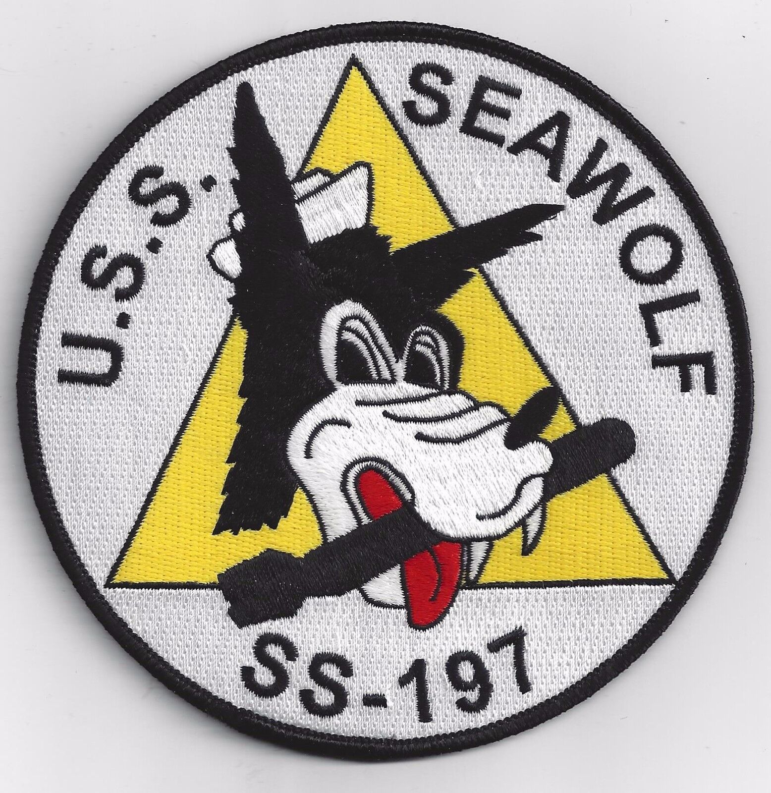  USS Seawolf SS 197 - Wolf\'s Head - Patch - Cat No. B585 