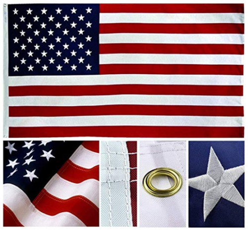 UNITED STATES of America USA Flag Heavy Duty Nylon Embroidered American Official
