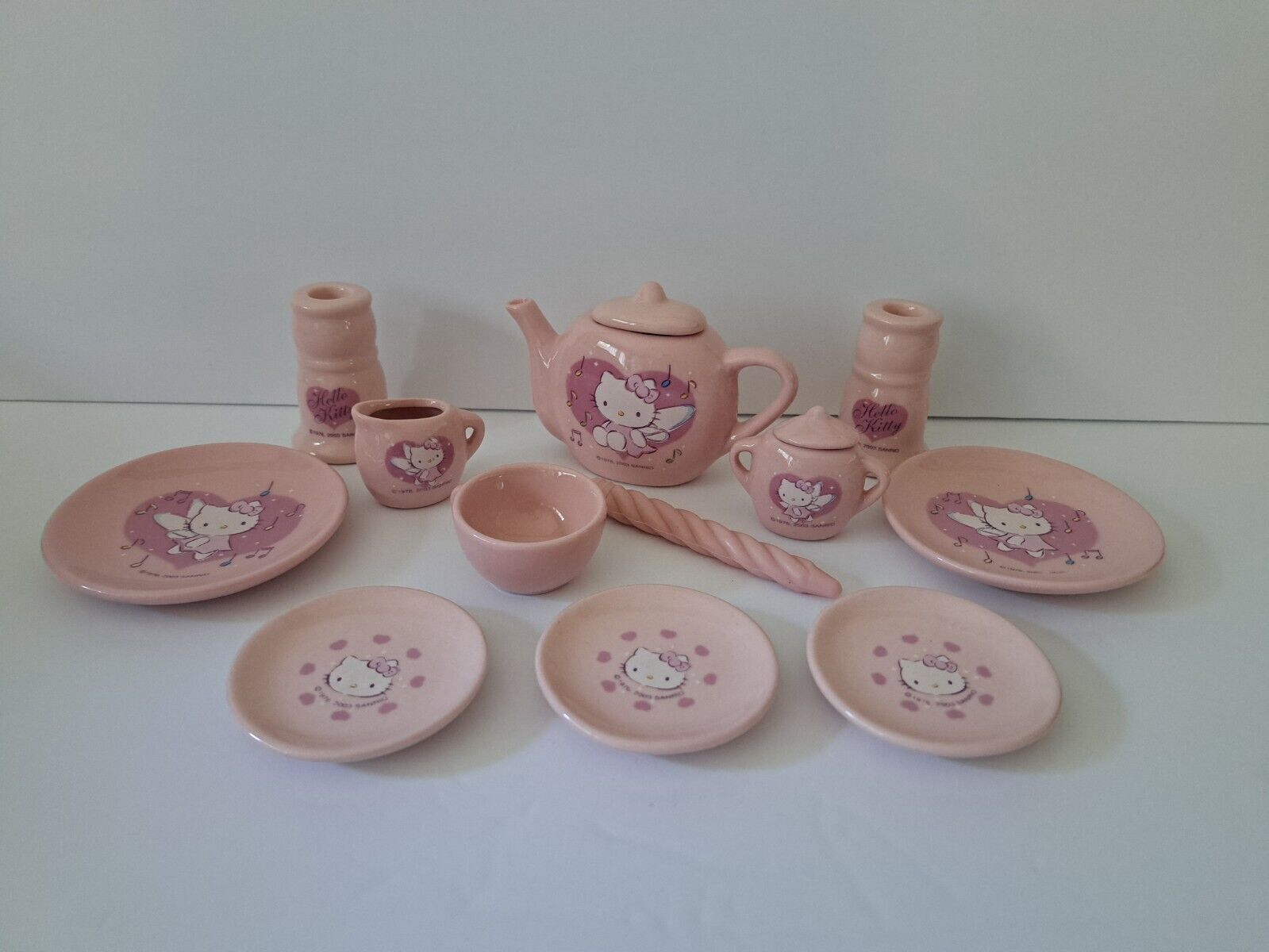 Hello Kitty Tea Set Princess/Fairy Porcelain Pink Sanrio 2003