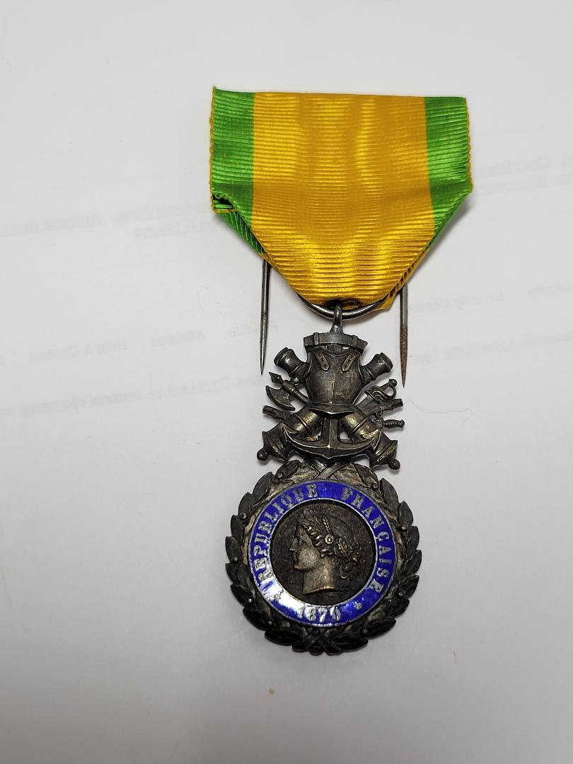 WWI French Medaille Militaire Military Medal 3rd Republic Maker Mark....