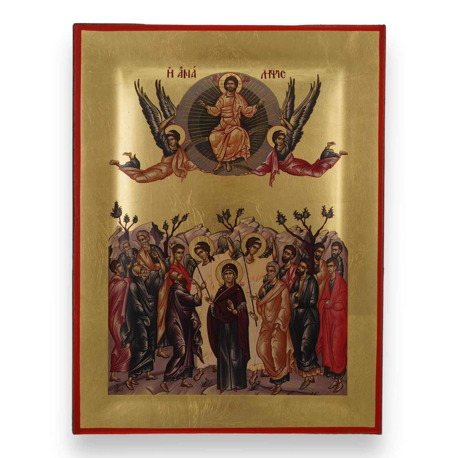Ascension of Christ Icon - Premium Handmade Greek Orthodox Byzantine Icon
