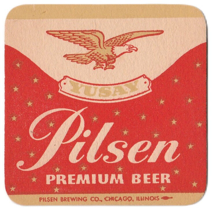 Pilsen Brewing Co  Beer Coaster  Chicago IL