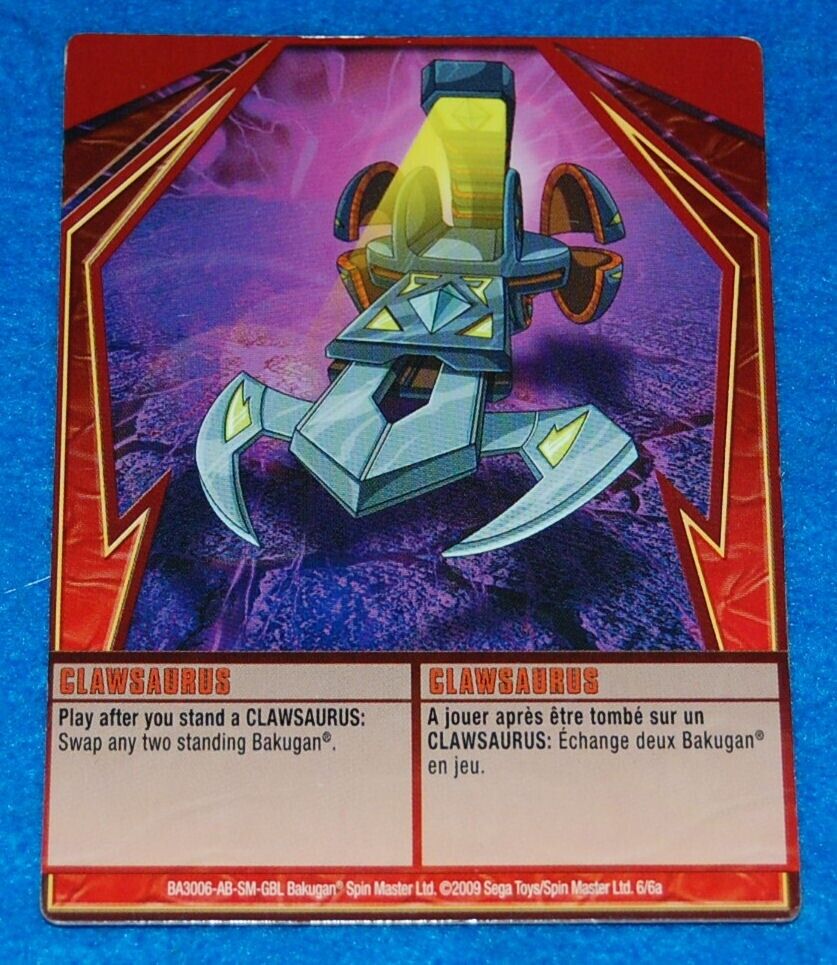 Bakugan Battle Brawlers Clawsaurus Collector Trading Card