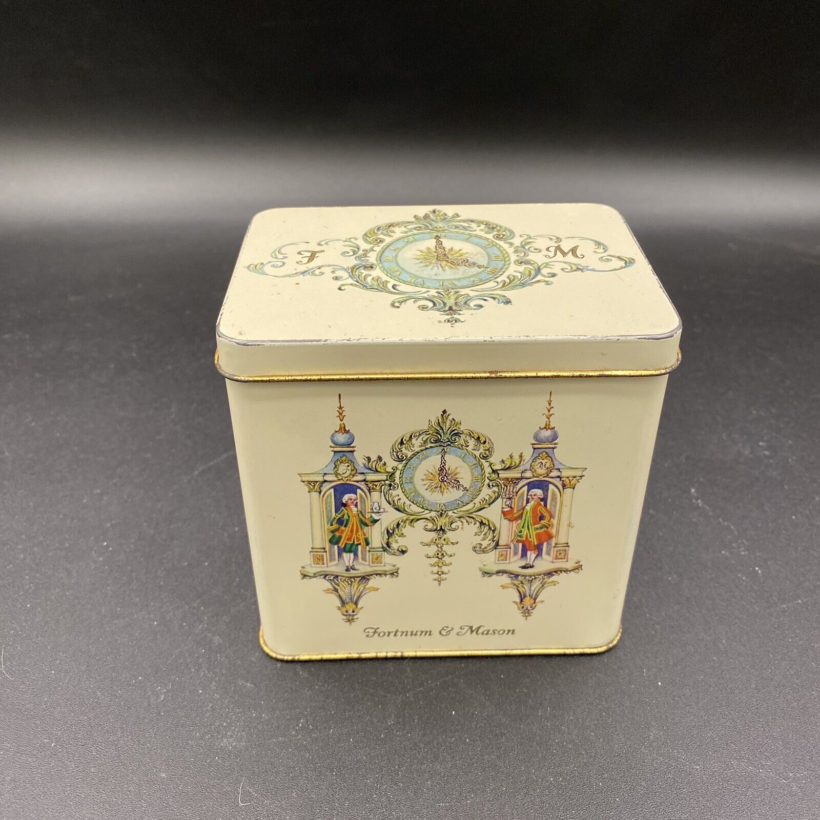 Vintage Fortnum & Mason Tea Tin 8 Oz Queen\'s Royal Warrant Paper Label Colonial