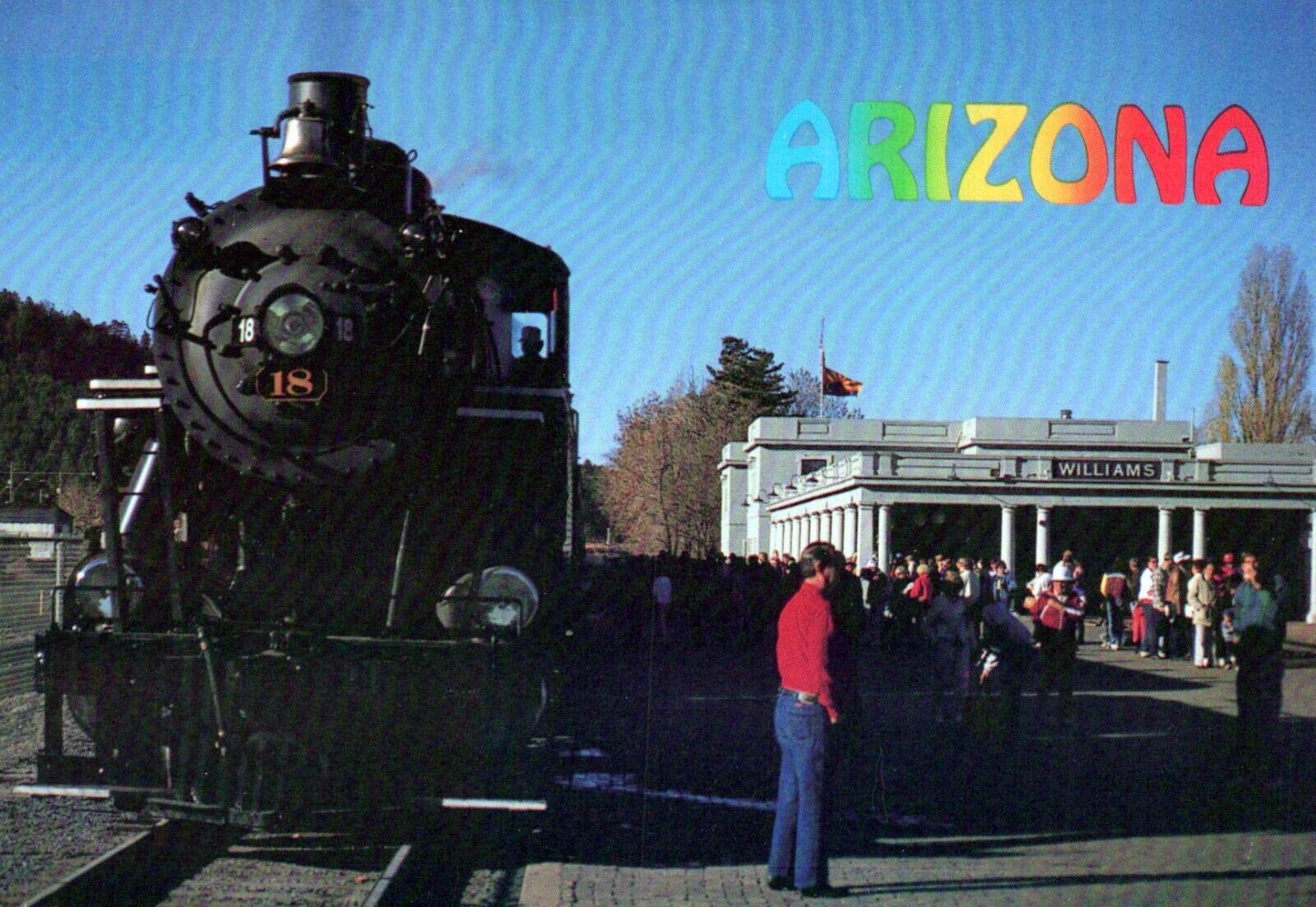 Williams Train Station Arizona 4x6 Postcard
