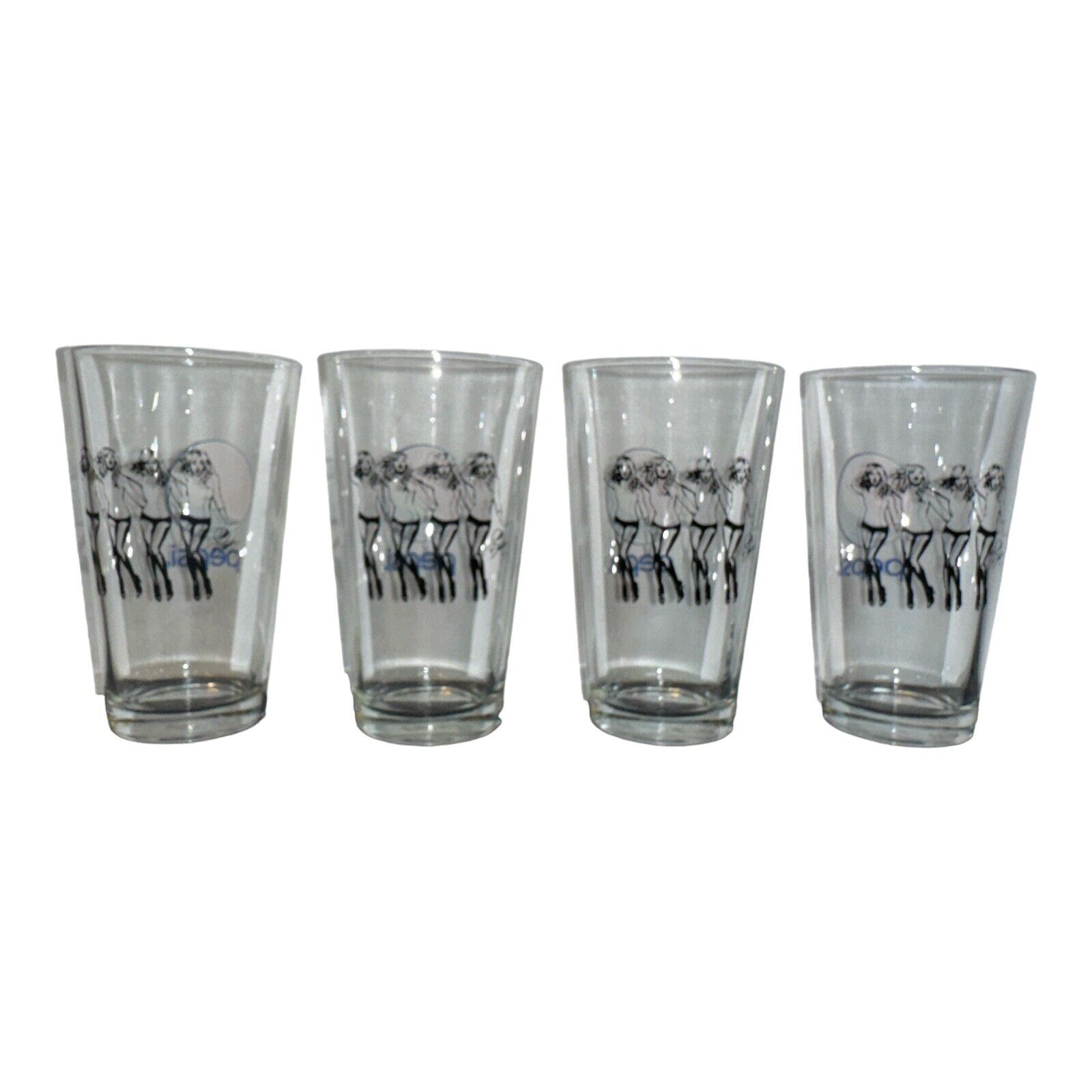 (4)Pepsi Beyonce Pint Glasses Limited Edition with Beyonce Images and Pepsi Logo