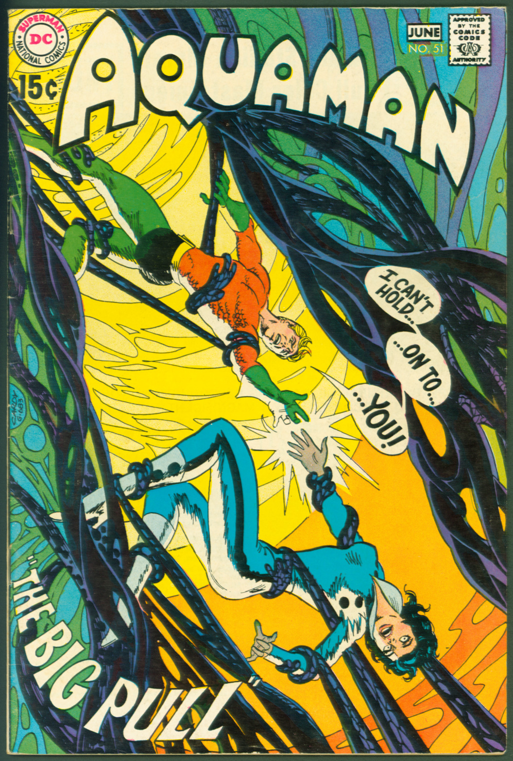 VTG 1970 Bronze Age DC Comics Aquaman #51 FINE Nick Cardy Cover